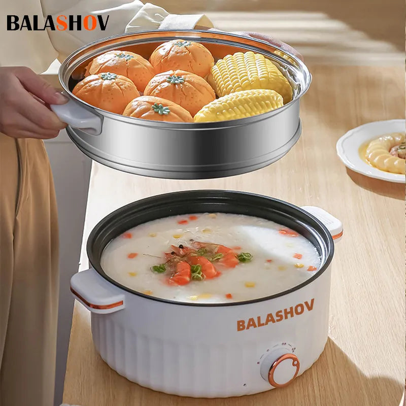 220V 110V Multifunction Cooker Household Single/Double Layer Hot Pot Mini Electric Cooking Machine Hot Pot Non-stick Pan Pots